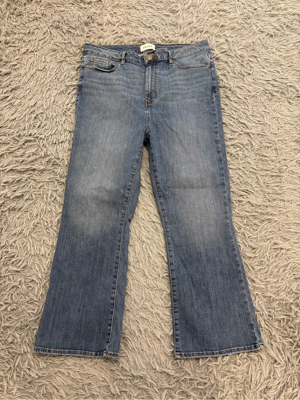FRAME Womens Blue Le Crop Mini Boot Jeans Size 32 Stretch Bootcut Denim Western